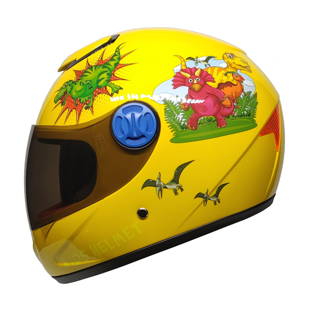 PRO HELMETS SY118 FULL FACE ÇOCUK KASKI DINO YELLOW - SARI -