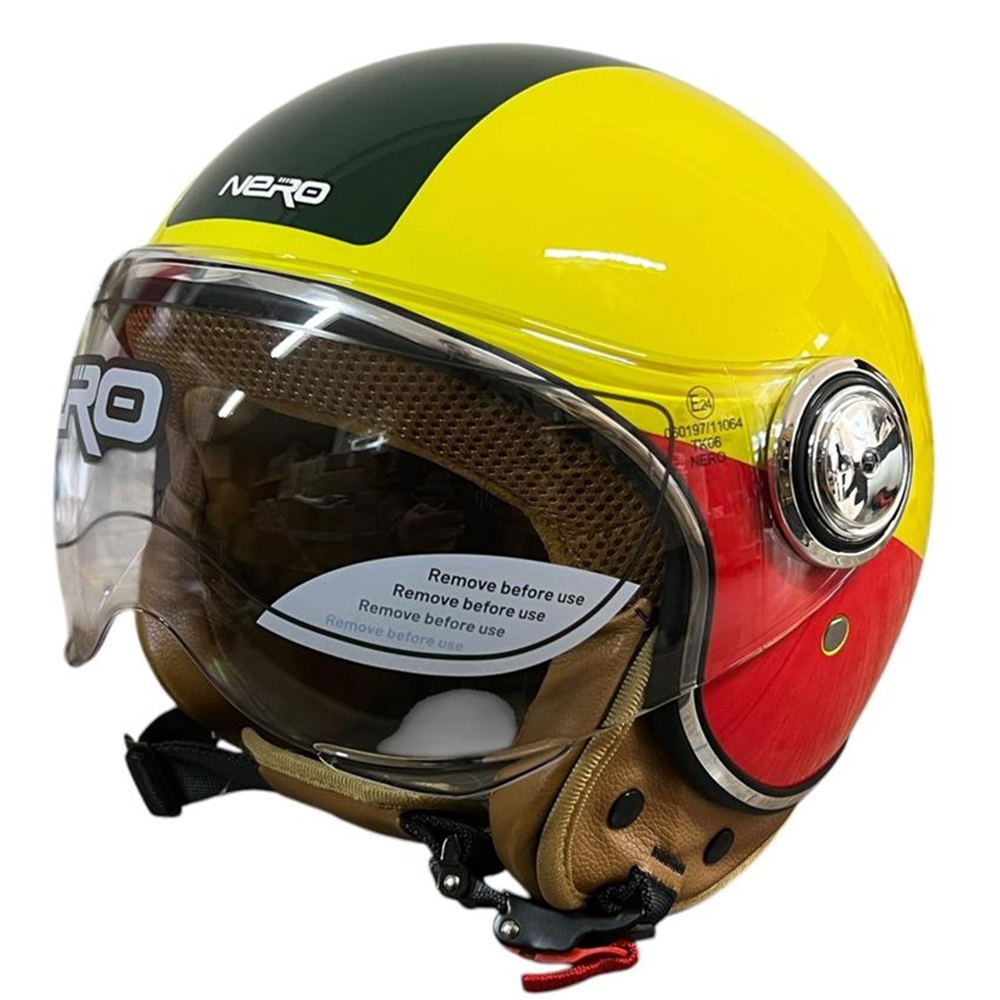 NERO KASK ÇENESİZ SARI - KIRMIZI - YEŞİL TK-06 S
