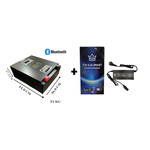 LİTYUM 72V 50 AH AKÜ + ŞARJ CİHAZI E-BİKE (6 ADET 12-80 AKÜ YERİNE KULLANILABİLİR)