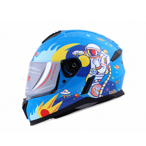 NCR KASK KAPALI 802 ÇOCUK ECE BELGELİ - SPACE 2 MAVİ GRAFİK S