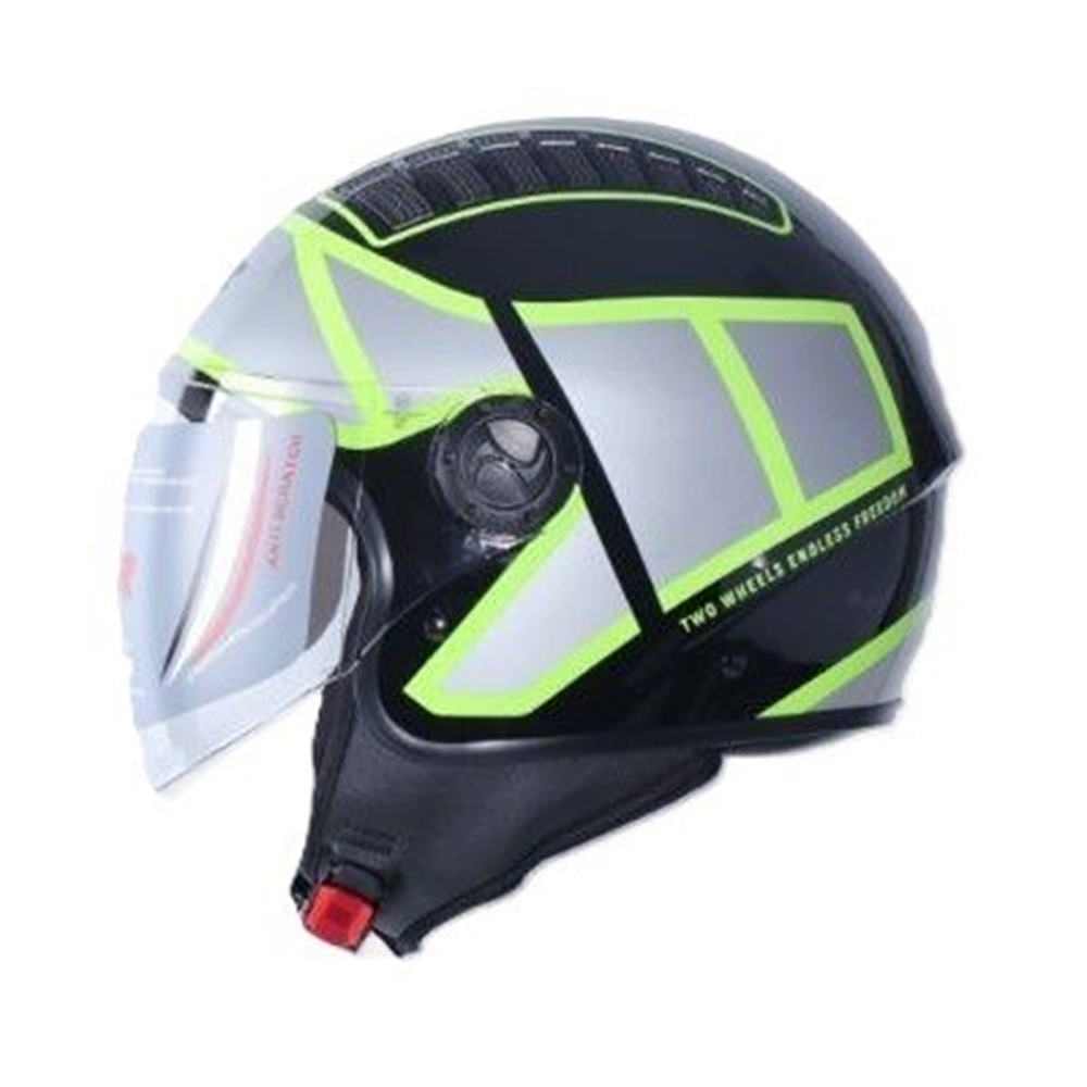KASK ÇENESİZ 230 ECE BELGELİ- SİYAH SARI GRAFİK - NCR - XS