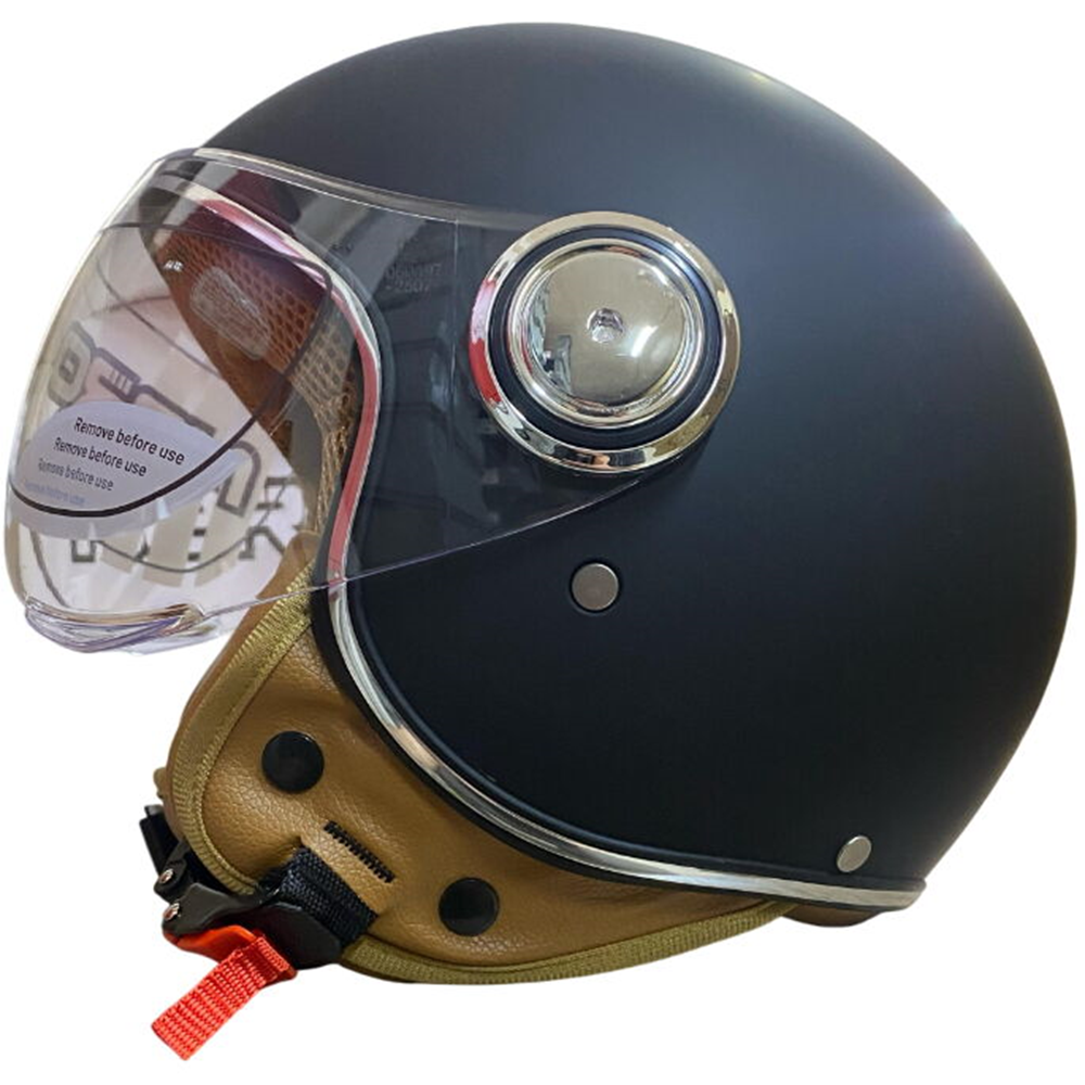 KASK ÇENESİZ Y.M NERO - MAT SİYAH - M