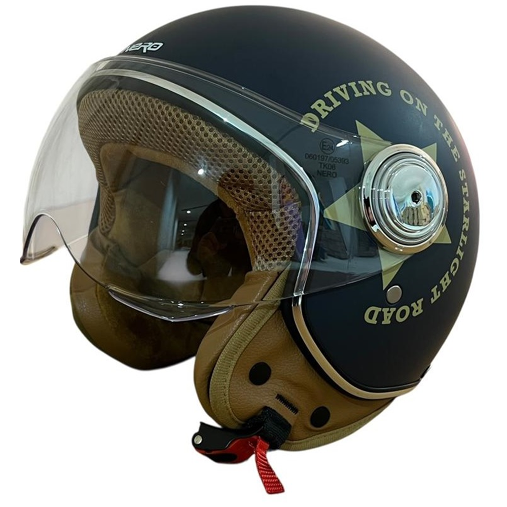 NERO KASK ÇENESİZ MAT SİYAH YILDIZ TK-06 (XL)