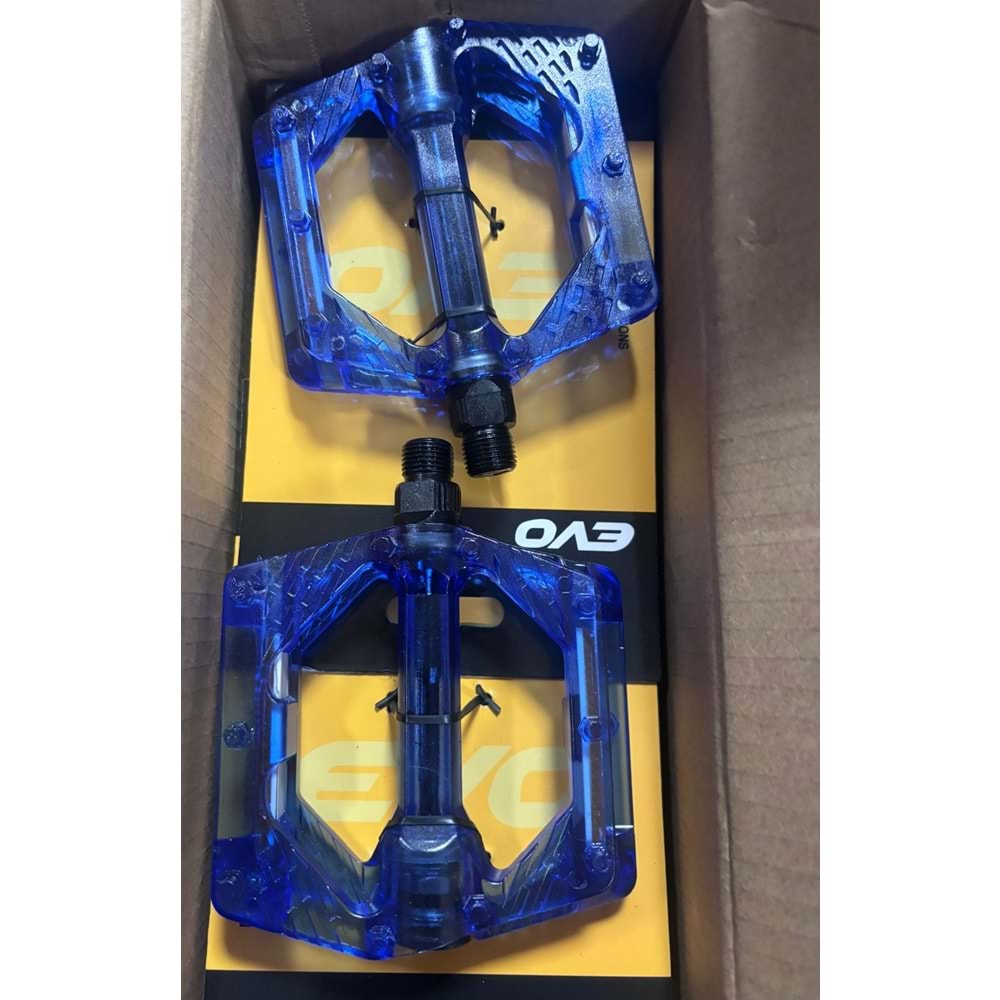 PLATFORM PEDAL ŞEFFAF MAVİ BİLYALI