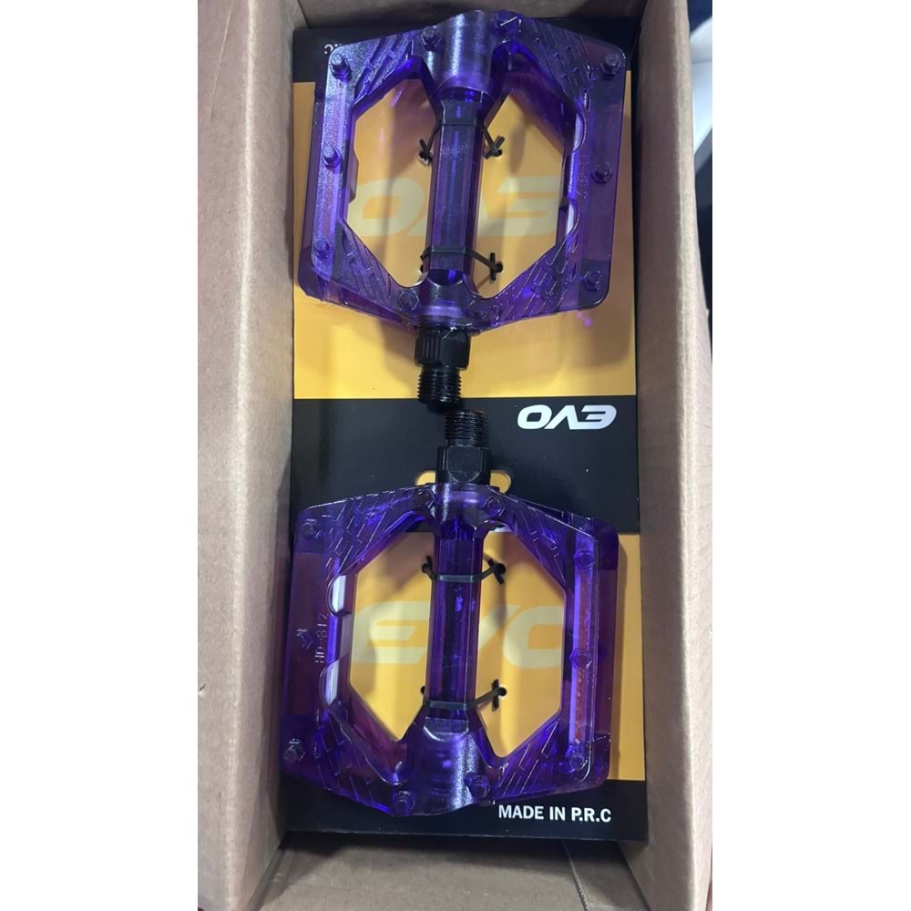 PLATFORM PEDAL ŞEFFAF MOR BİLYALI