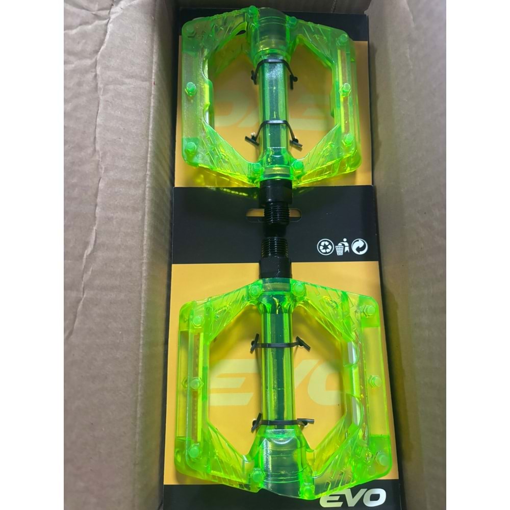 PLATFORM PEDAL ŞEFFAF YEŞİL BİLYALI