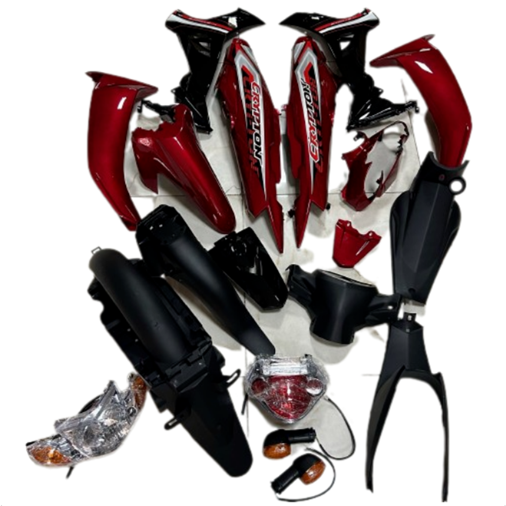 KAPORTA SETİ KIRMIZI CRYPTON C8 [FAR - STOP DAHİL]