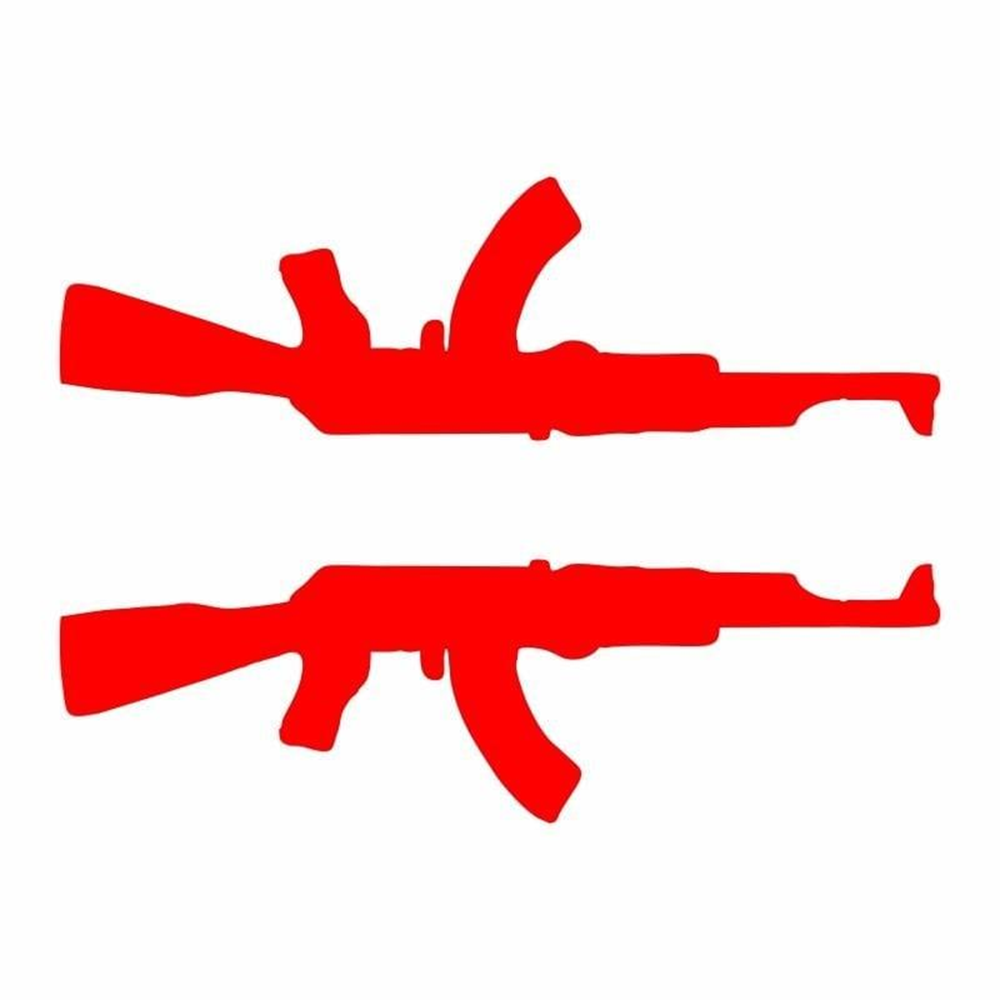 AK - 47 TEKLİ STİCKER KIRMIZI