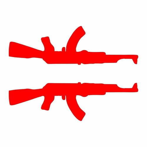 AK - 47 TEKLİ STİCKER KIRMIZI