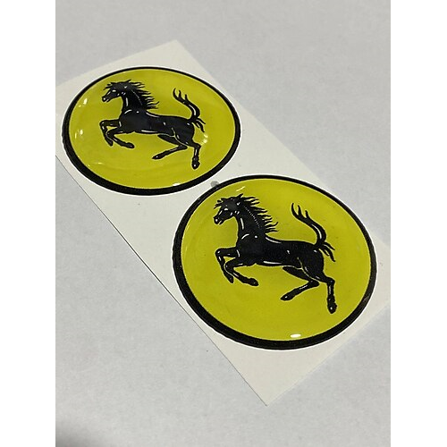 FERRARİ LOGO SARI İKİLİ DAMLA STİCKER