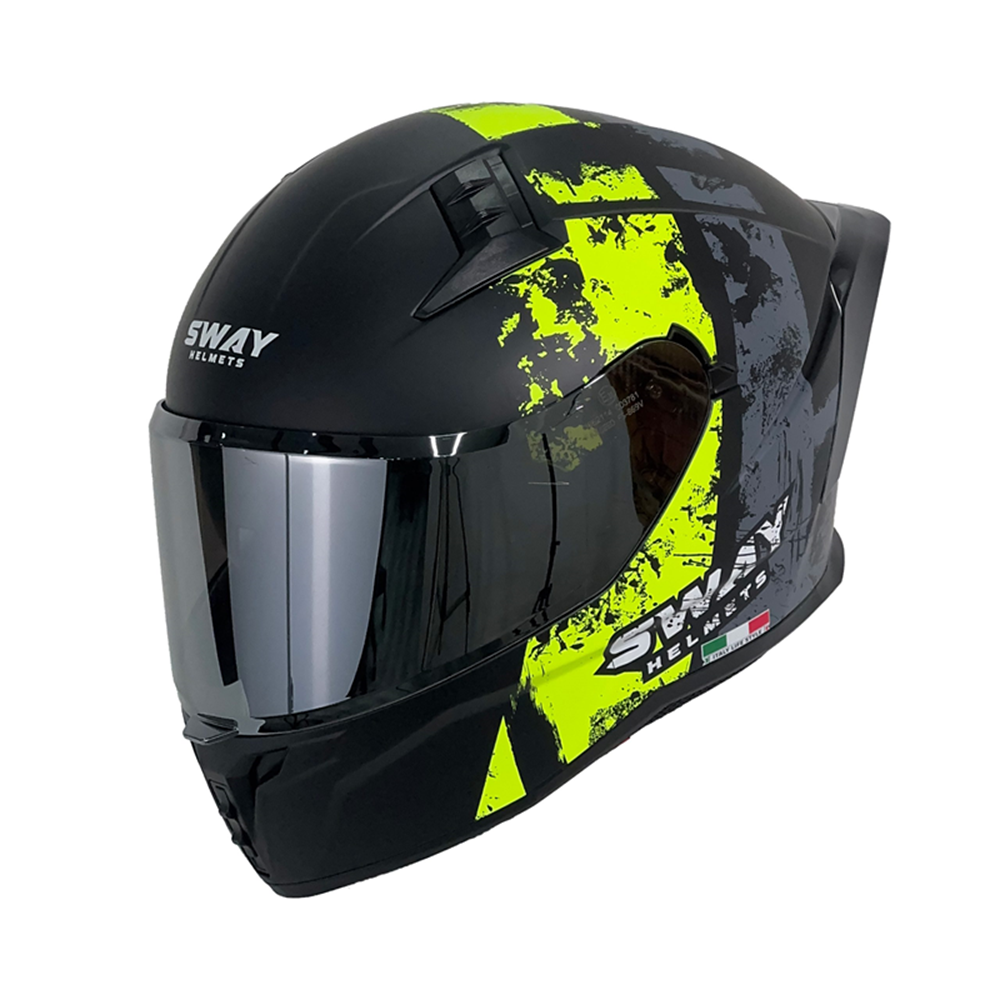 SWAY 869 SNATCH KASK BLACK YELLOW - XL