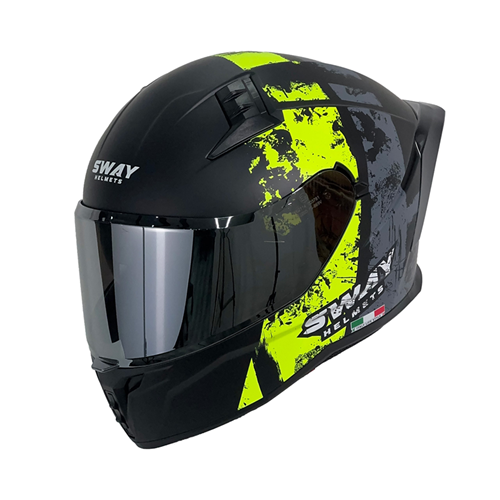 SWAY 869 SNATCH KASK BLACK YELLOW - XL