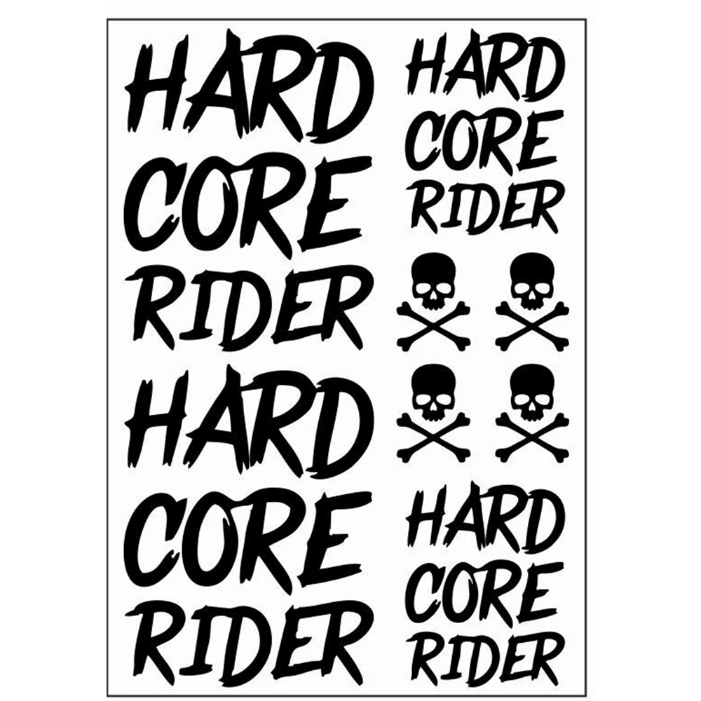 A4 STİCKER TEK PAKET ÇOKLU HARD CORE RİDER