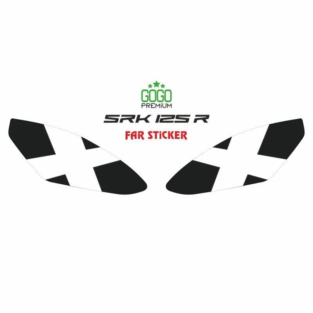 RKS SRK 125 R 2023 - 2025 UYUMLU FAR STİCKER BEYAZ X