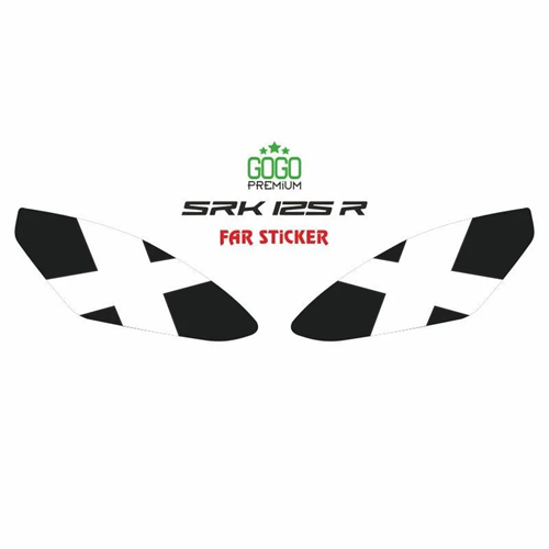 RKS SRK 125 R 2023 - 2025 UYUMLU FAR STİCKER BEYAZ X