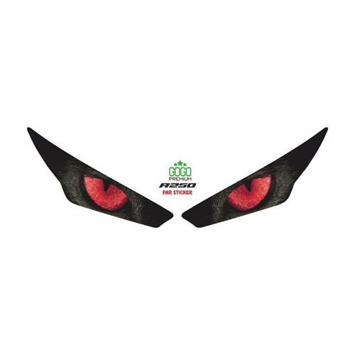 RKS R250 2023 - 2024 UYUMLU FAR STİCKER KIRMIZI GÖZ