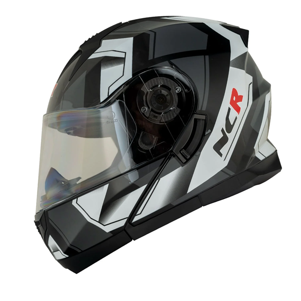 KASK ÇENE AÇILIR VİSORLÜ A KALİTE 162 ECE BELGELİ- PARLAK BEYAZ GRAFİK