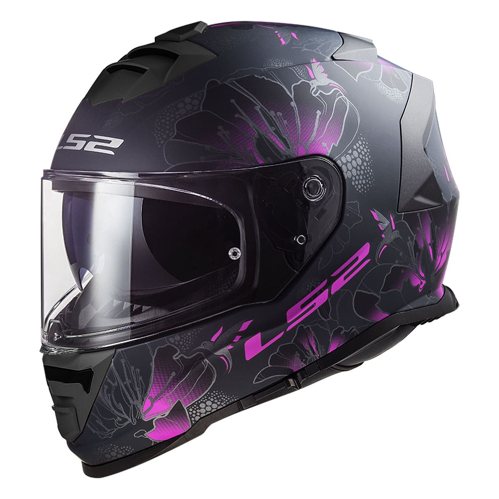 LS2 STORM 2 BURST MAT SİYAH-PEMBE KASK - MAT SİYAH - PEMBE - S