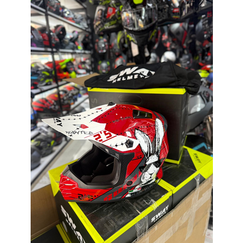 SWAY SW 618 BUNNY RED ÇOCUK CROSS KASKI