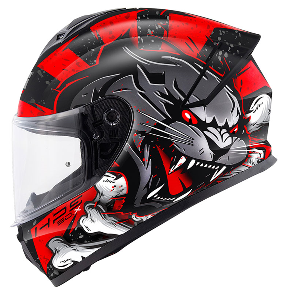 GIVI 50.X WILD MAT SİYAH-KIRMIZI KASK - MAT SİYAH - KIRMIZI - S