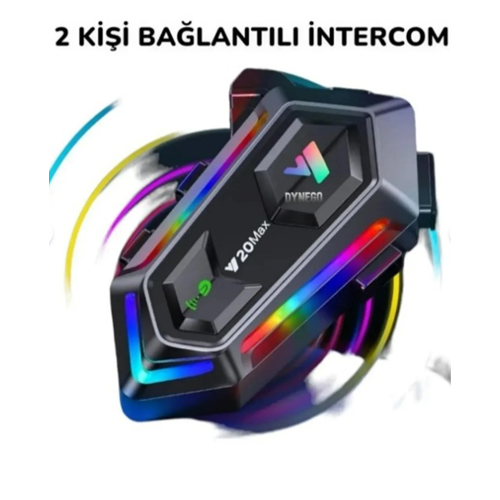 2X EŞLEMELİ BLİC BLUETOOTH IŞIKLI V20 - MAX İNTERCOM
