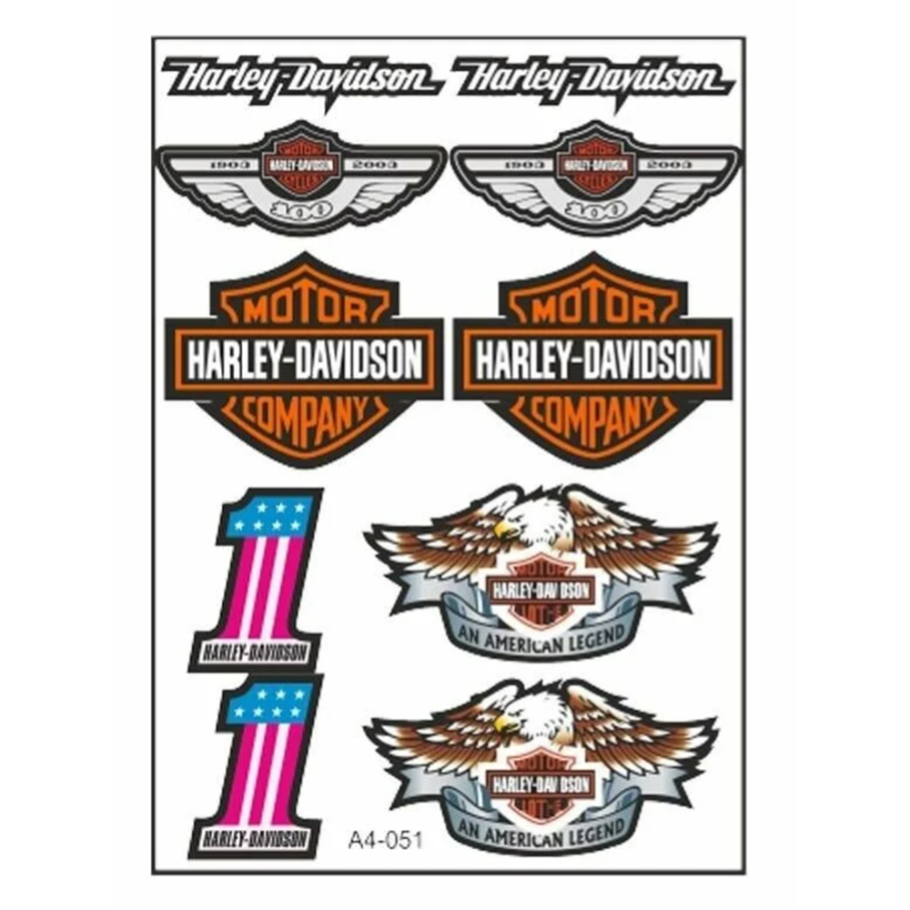 A4 STİCKER TEK PAKET ÇOKLU HARLEY-DAVİDSON