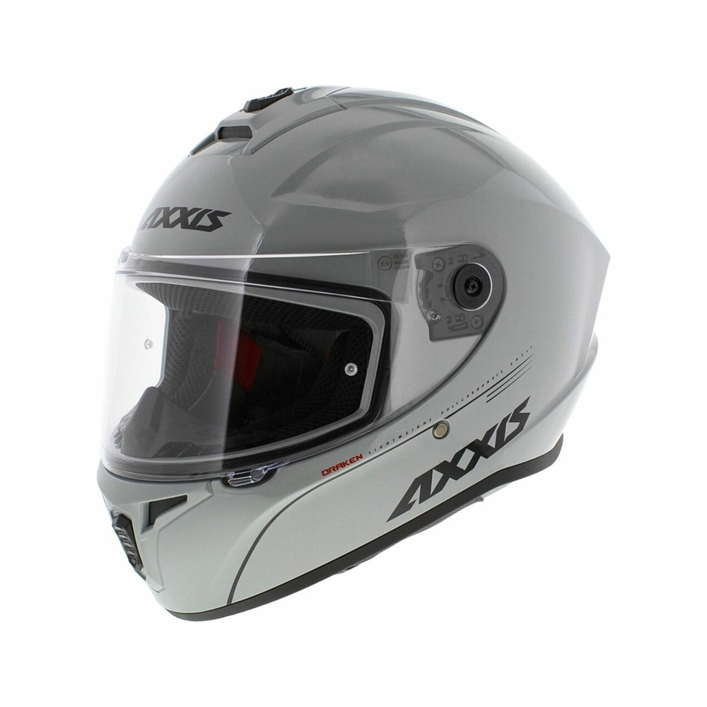 AXXIS DRAKEN S SOLID V.2 GLOSS GRAY KASK - XXL