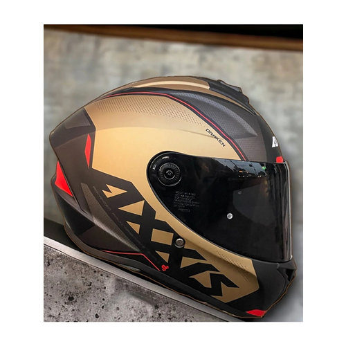 AXXIS DRAKEN S GEAR A9 MATT GOLD KASK - L