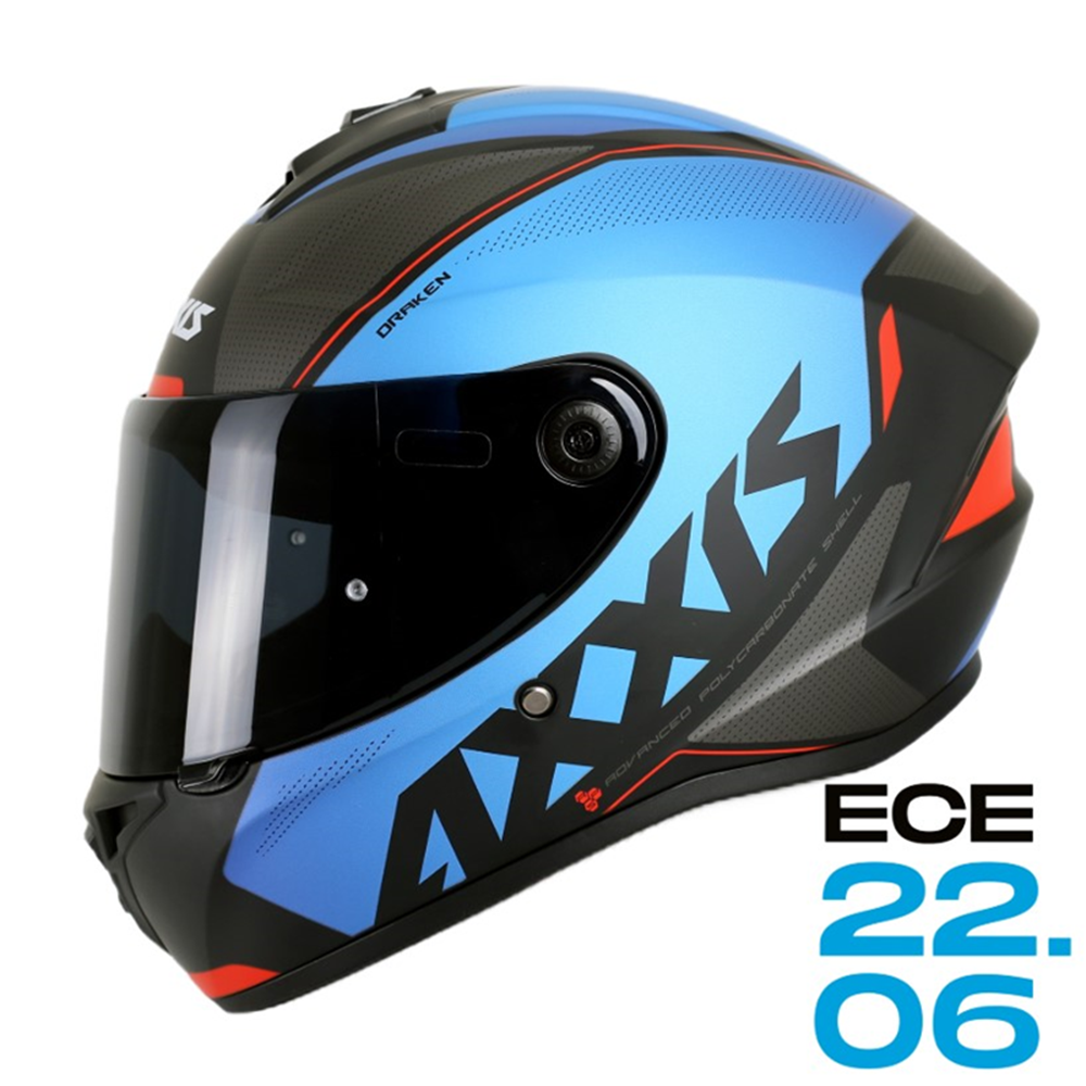 AXXIS DRAKEN S GEAR E7 MATT MAVİ KASK - XL
