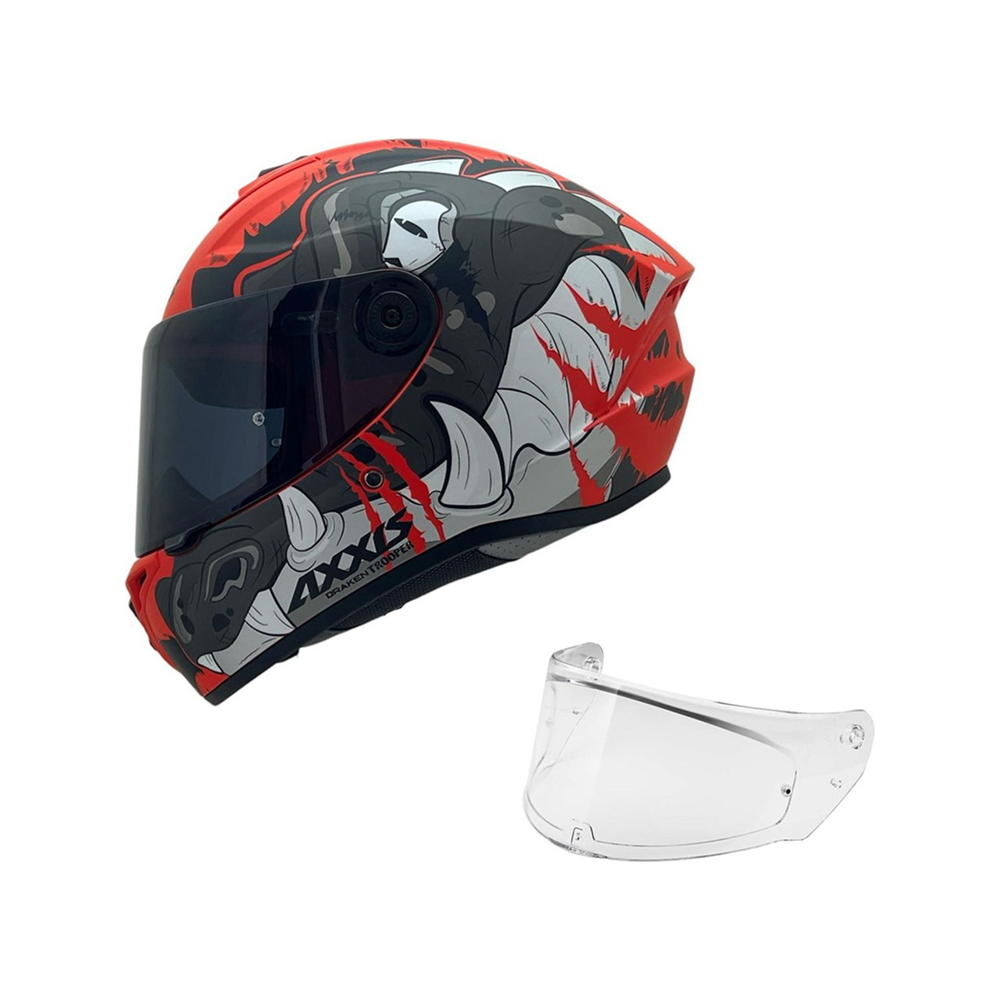 AXXIS DRAKEN S TROOPER E5 MAT KIRMIZI KASK
