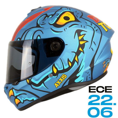 AXXIS DRAKEN S DINOTOON C7 MAT MAVİ KASK - L