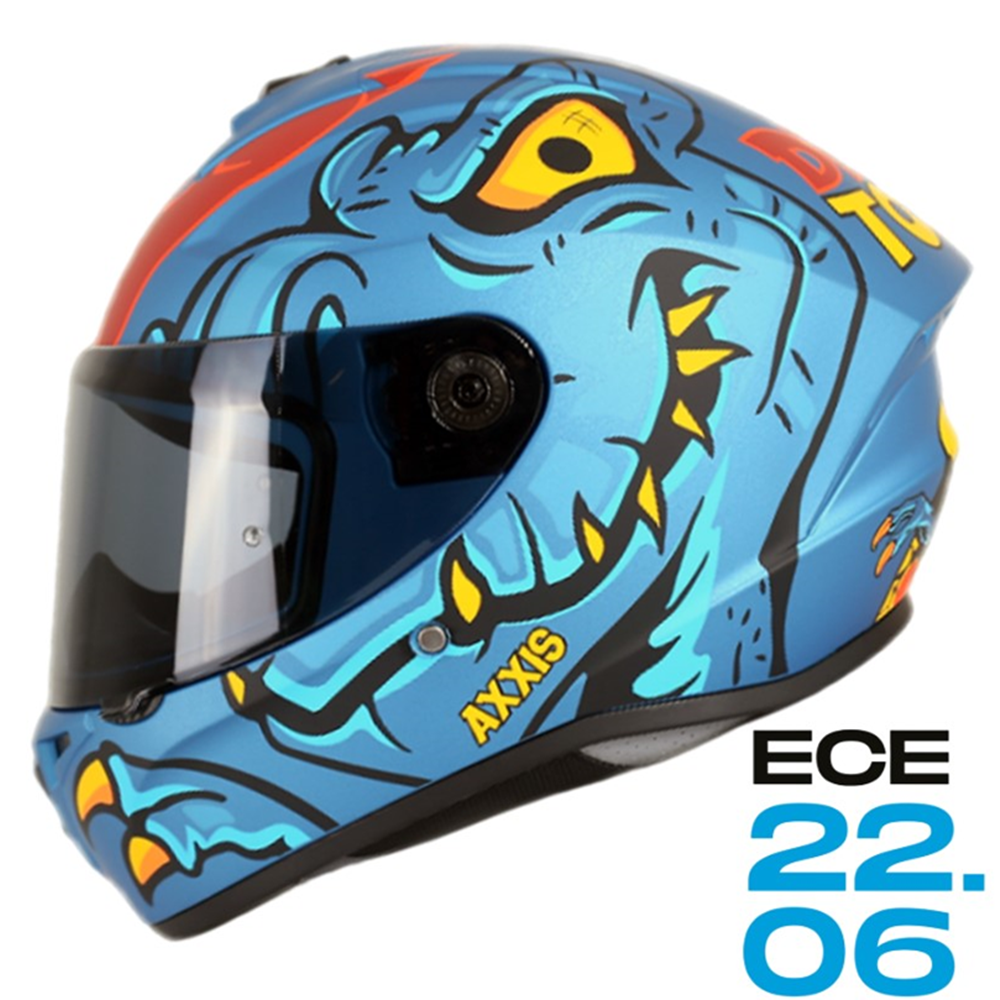 AXXIS DRAKEN S DINOTOON C7 MAT MAVİ KASK