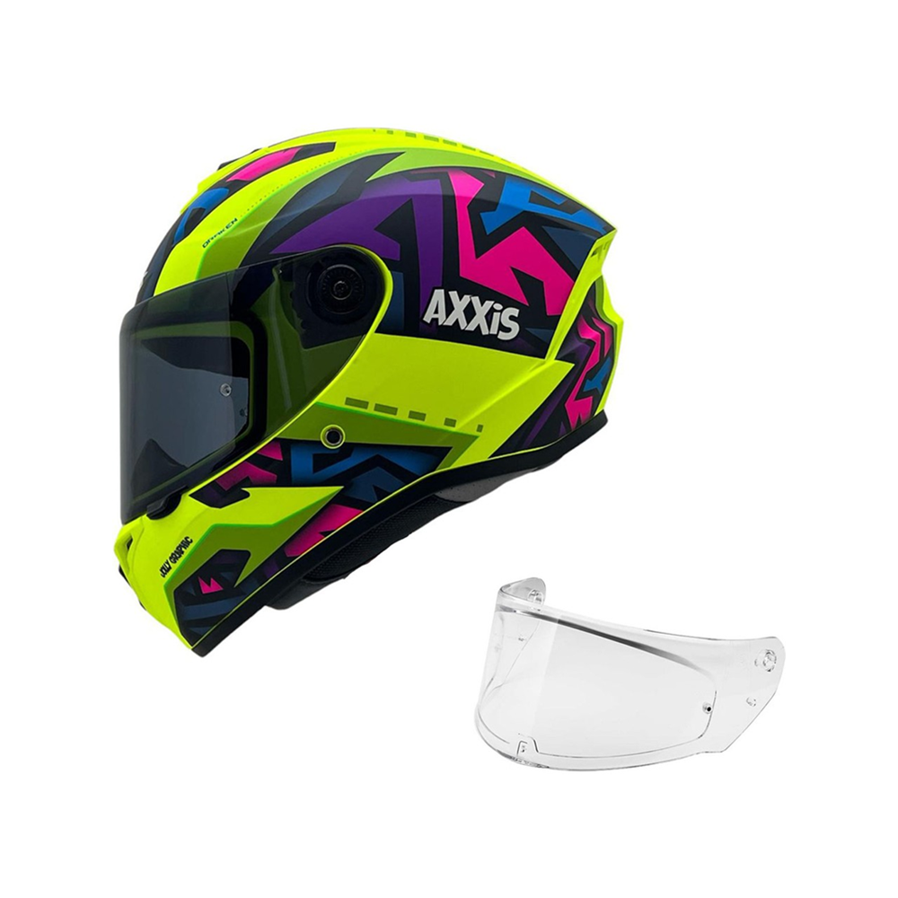 AXXIS DRAKEN S JOLLY C3 MAT FLUO SARI KASK - L