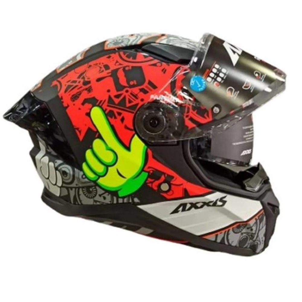 AXXIS PANTHER SKETCH C6 MAT KIRMIZI KASK