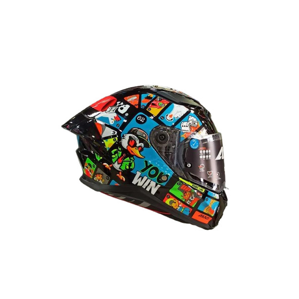 AXXIS PANTHER GOOSE A1 GLOSS KASK - MAVİ - XL