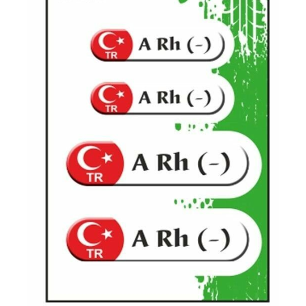 KAN GURUBU BEYAZ DÖRTLÜ ETİKET ARH-