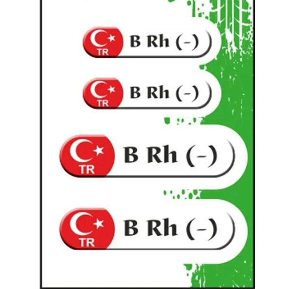 KAN GURUBU BEYAZ DÖRTLÜ ETİKET BRH-