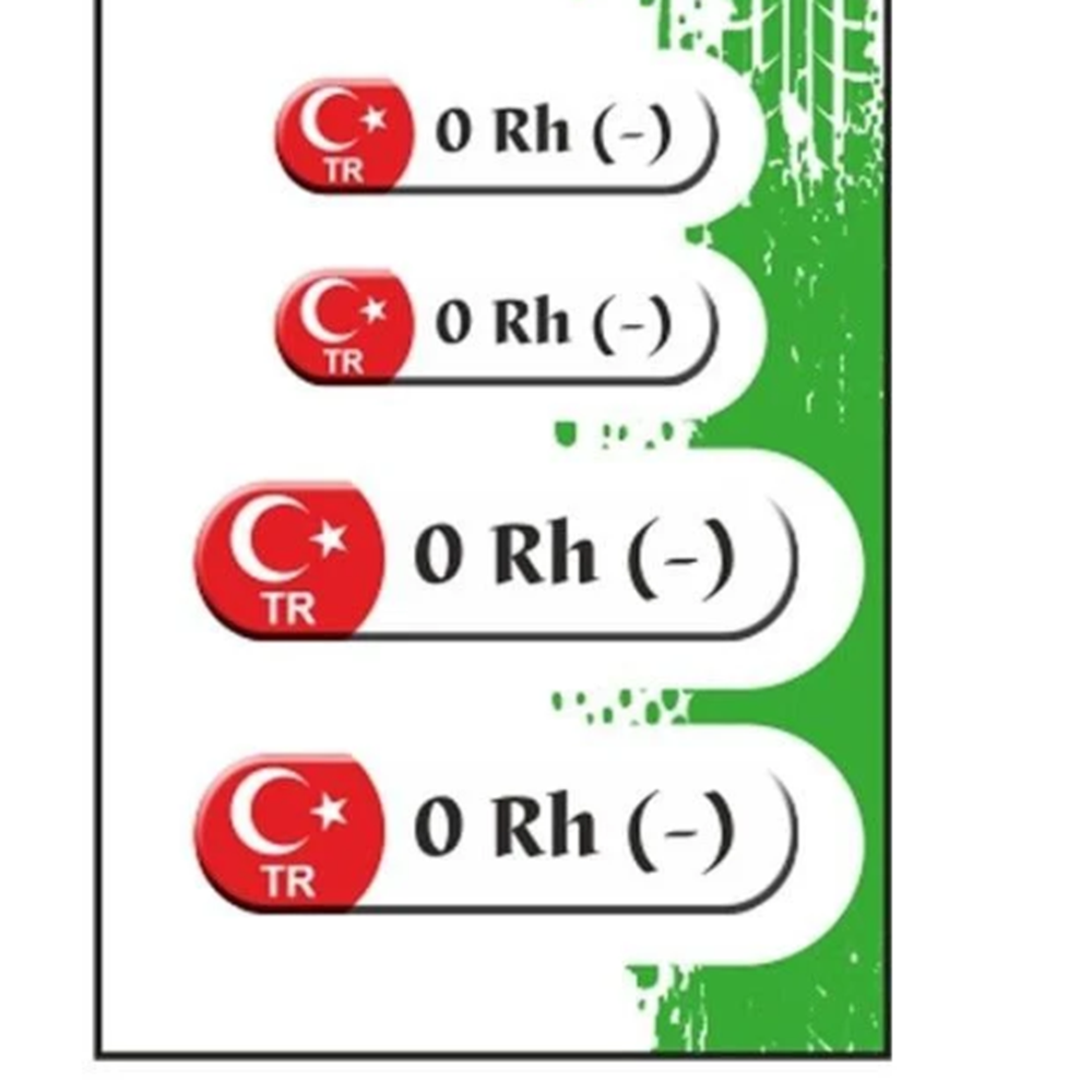 KAN GURUBU BEYAZ DÖRTLÜ ETİKET 0RH-