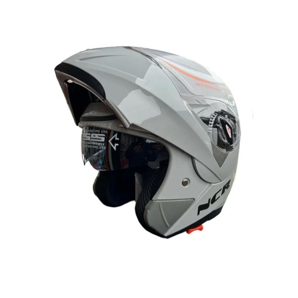MOTOR KASK ÇENE AÇILIR GÖZLÜKLÜ NCR - 158 - COOL GRİ - XL