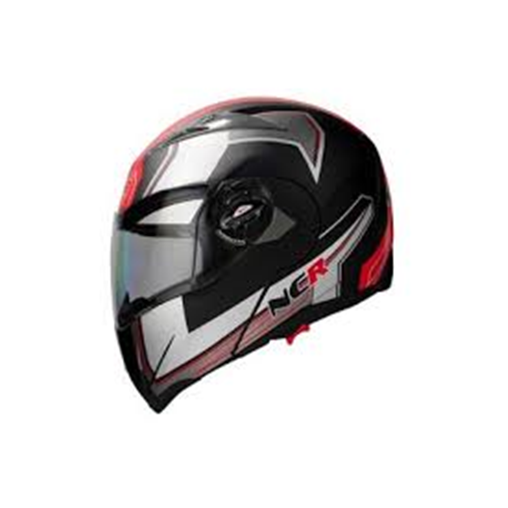 MOTOR KASK ÇENE AÇILIR GÖZLÜKLÜ NCR - 158 - KIRMIZI GRAFİK - M