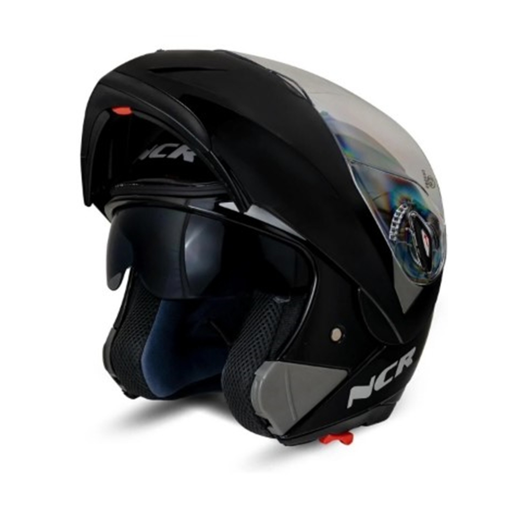 MOTOR KASK ÇENE AÇILIR GÖZLÜKLÜ NCR - 158 - MAT SİYAH - S