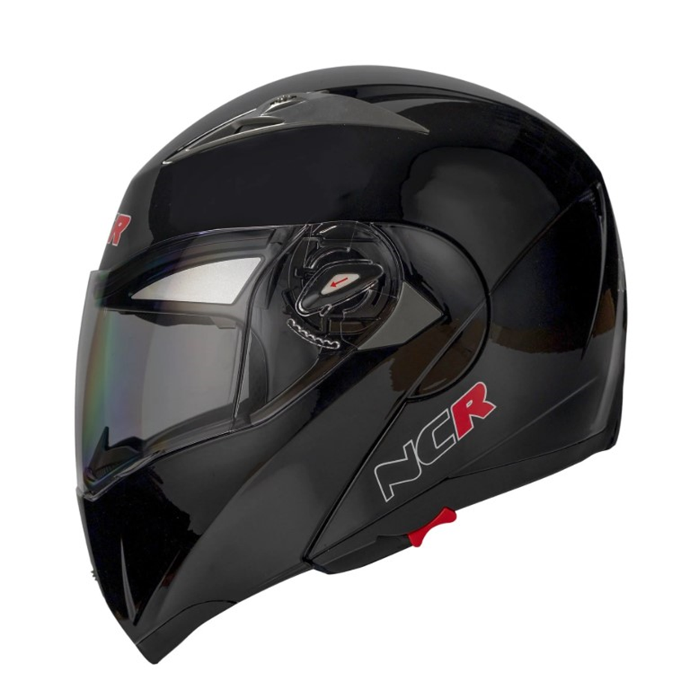 MOTOR KASK ÇENE AÇILIR GÖZLÜKLÜ NCR - 158 - PARLAK SİYAH - L