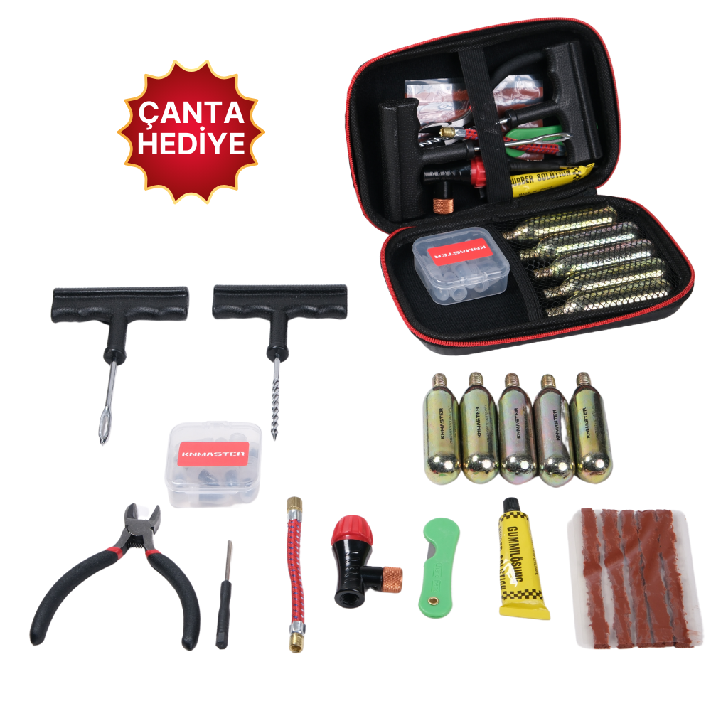KNMASTER MOTORSİKLET LASTİK TAMİR SETİ