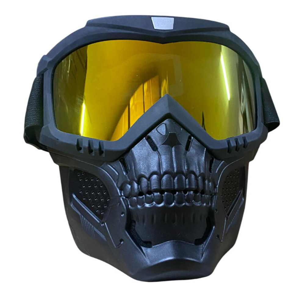 JET KASK MASKESİ SARI KURU KAFA (SRC)