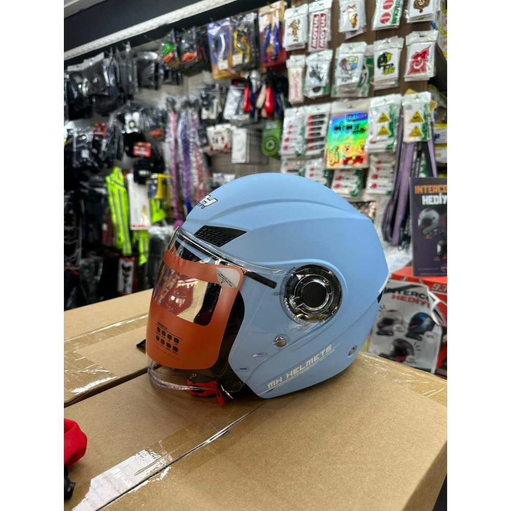 MH ÇENESİZ MAT MAVİ KASK - F93253-MAT MAVİ-XL