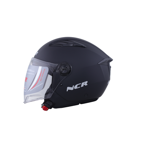 KASK ÇENESİZ VİZÖRLÜ NCR 236 ECE BELGELİ - MAT SİYAH - S