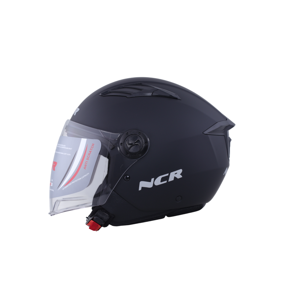 KASK ÇENESİZ VİZÖRLÜ NCR 236 ECE BELGELİ - MAT SİYAH -XL