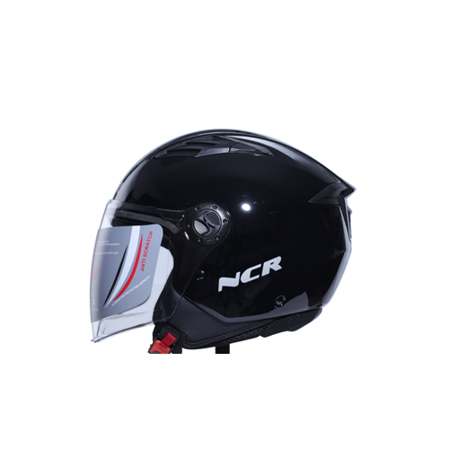KASK ÇENESİZ VİZÖRLÜ NCR 236 ECE BELGELİ - PARLAK SİYAH - S