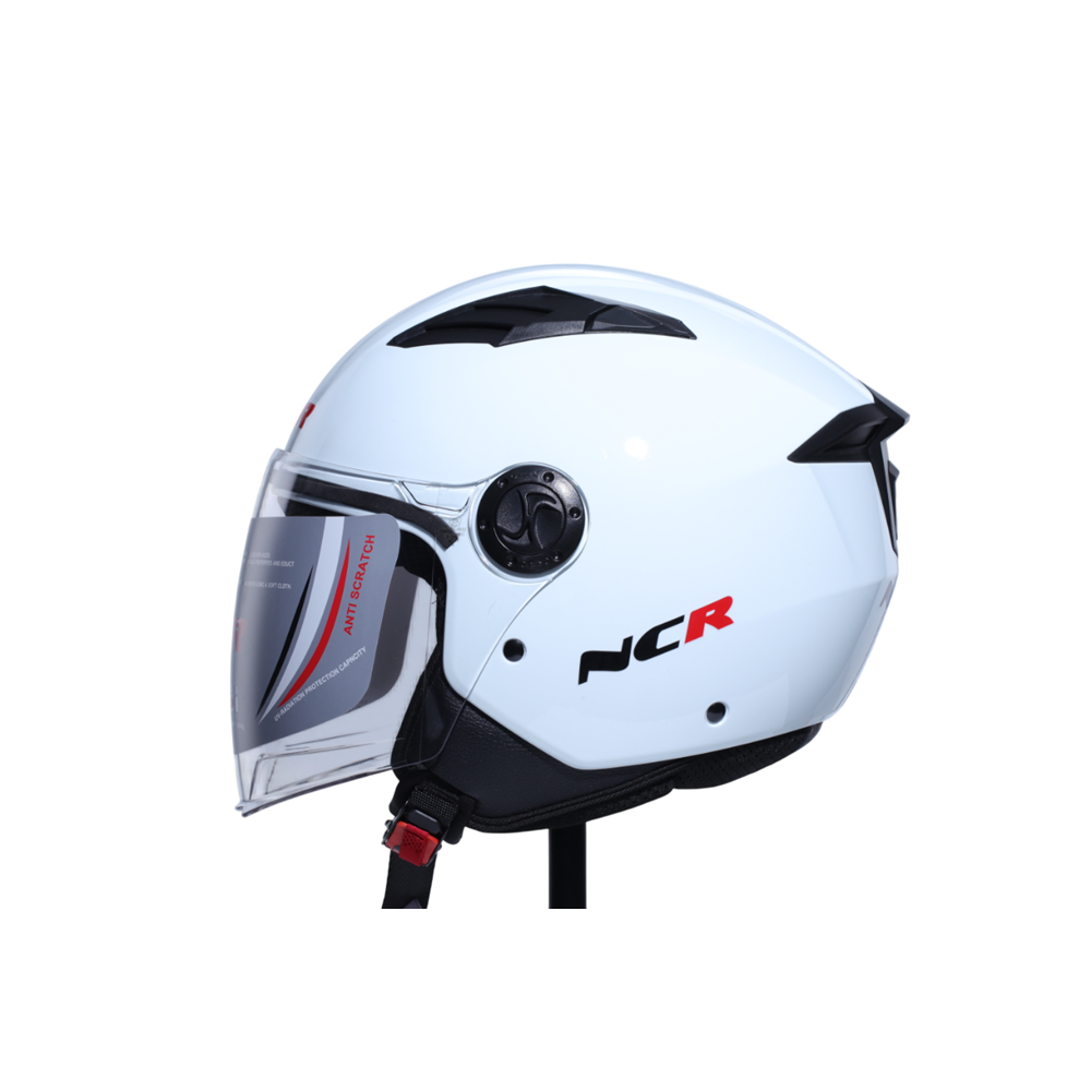 KASK ÇENESİZ VİZÖRLÜ NCR 236 ECE BELGELİ - PARLAK BEYAZ - L