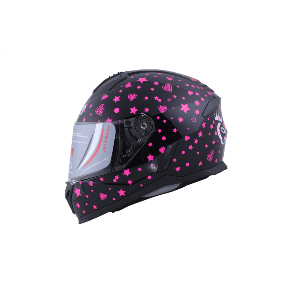 NCR FULL FACE ÇOCUK KASKI ECE BELGELİ 802 - SİYAH-PEMBE - F93294-SİYAH/PEMBE-XL